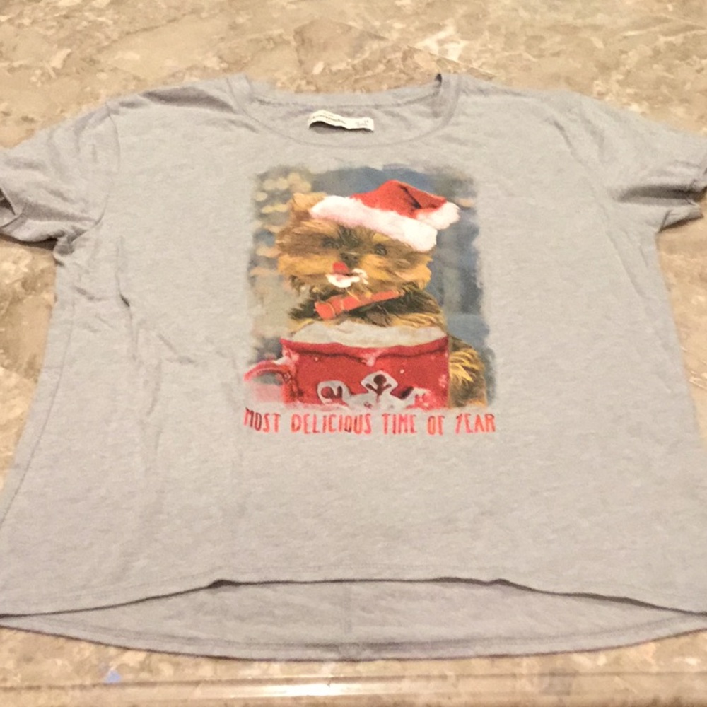 Abercrombie Kids Christmas holiday pajama top, size 13/14.